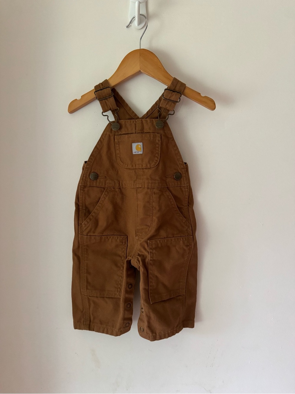 Carhartt Tan Baby Canvas Overalls with Front Pocket